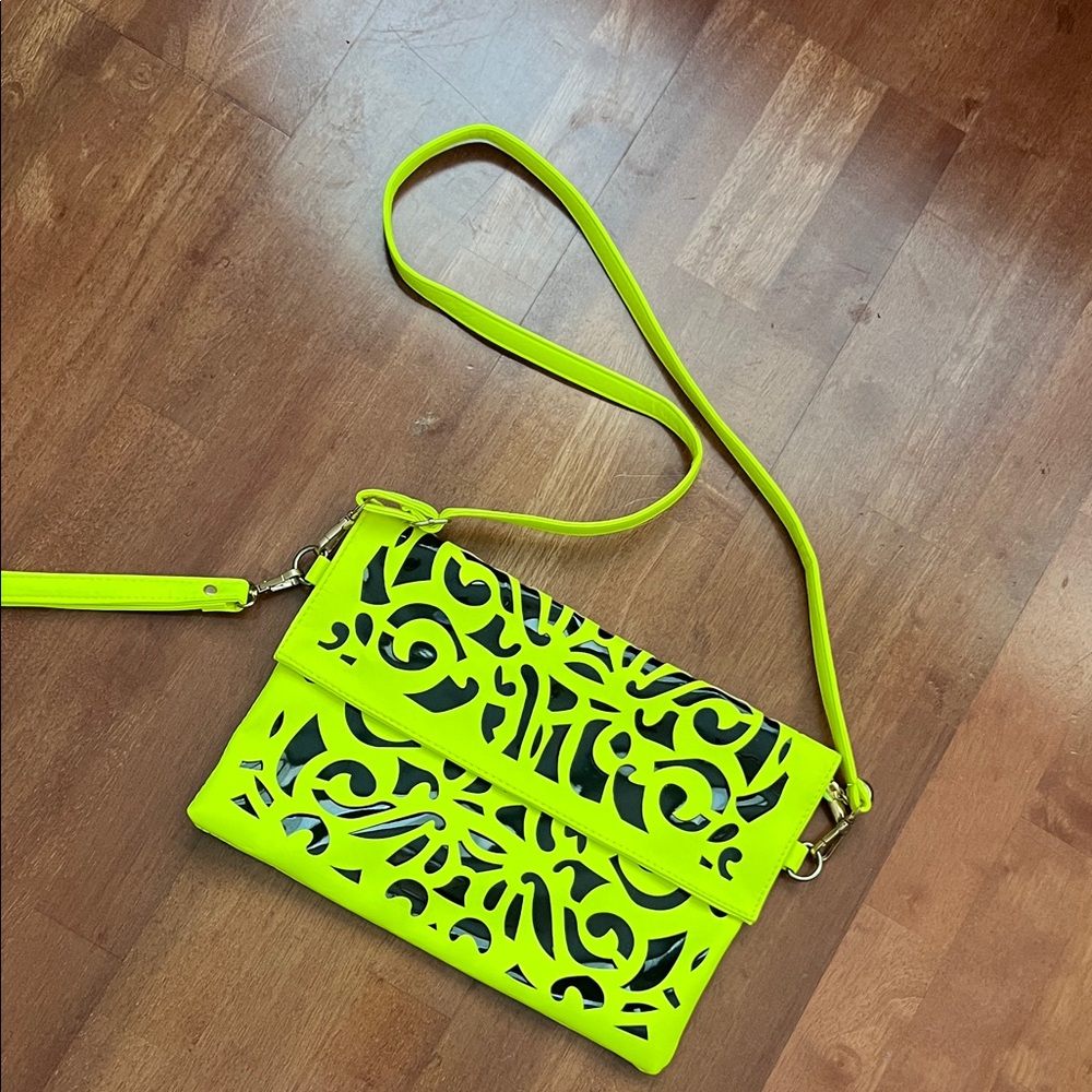 Neon Yellow Cutout Bag